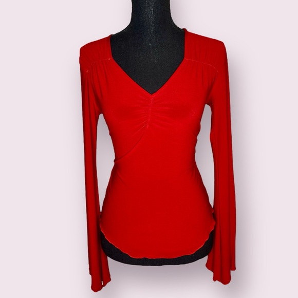 Y2K TKS basics red long sleeve top - Picture 1 of 4